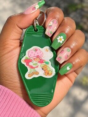 Retro Berry Girl Motel Keychain